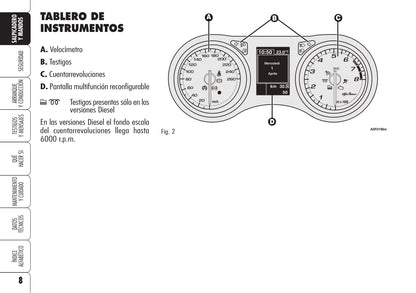 2006-2008 Alfa Romeo Brera Owner's Manual | Spanish