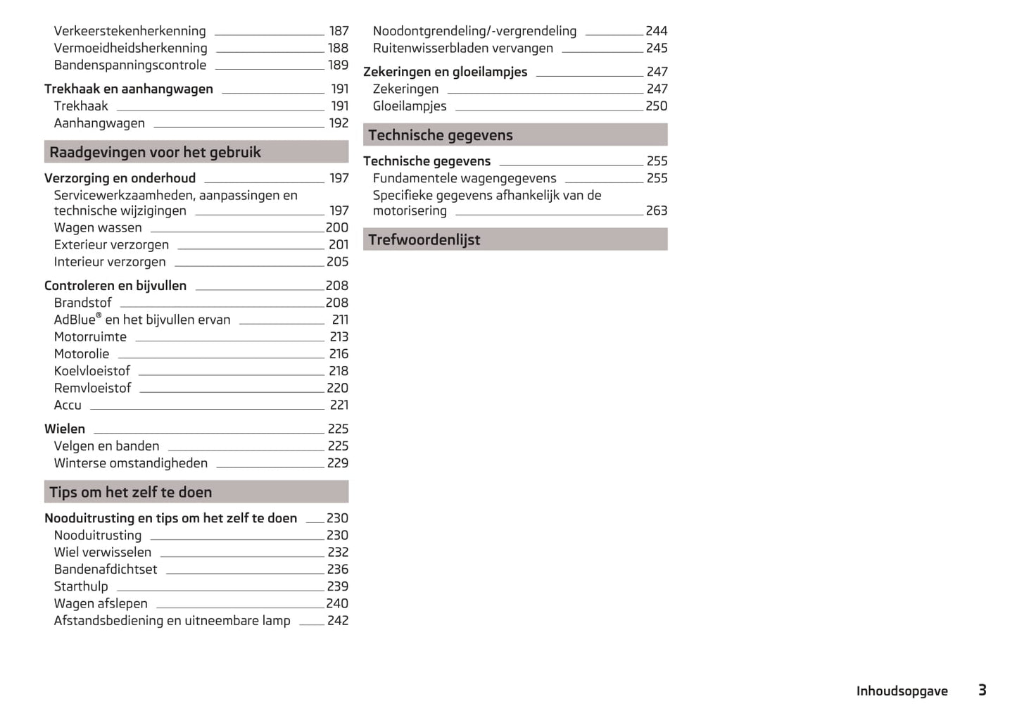 2015-2016 Skoda Superb Owner's Manual | Dutch