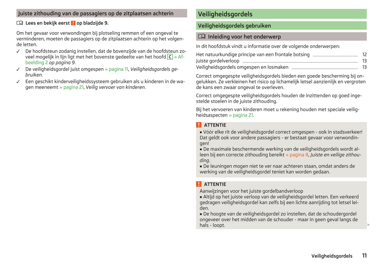 2015-2016 Skoda Superb Owner's Manual | Dutch