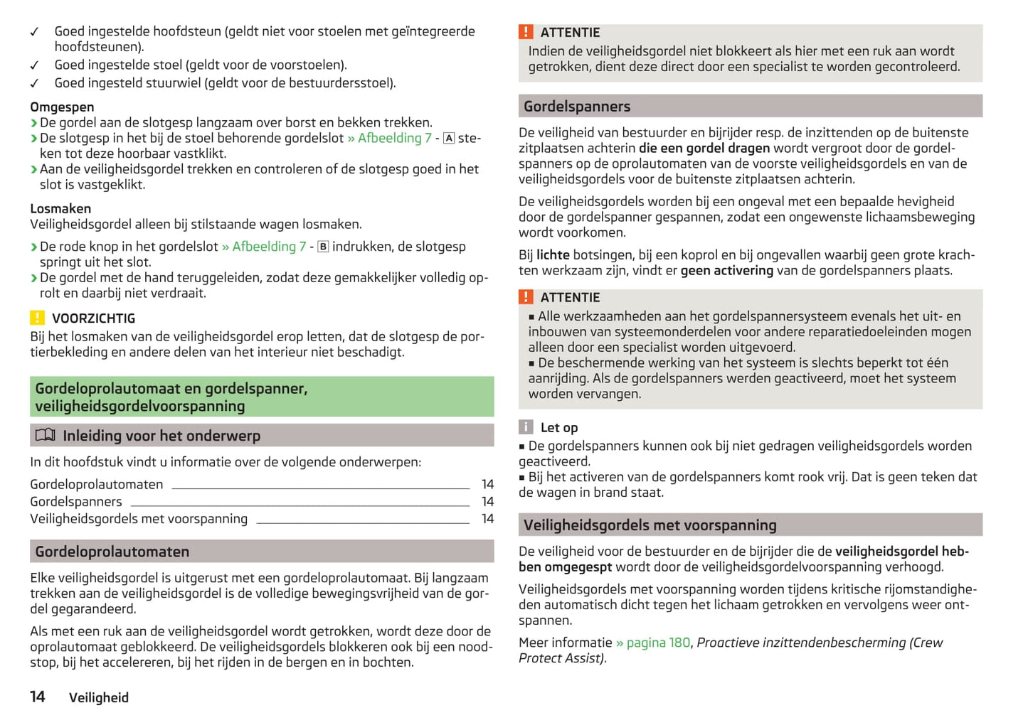 2015-2016 Skoda Superb Owner's Manual | Dutch