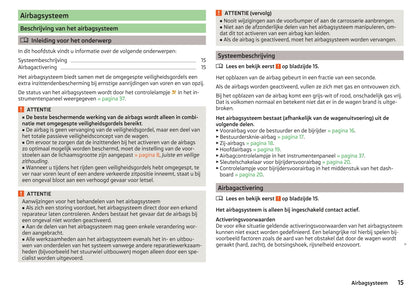 2015-2016 Skoda Superb Owner's Manual | Dutch