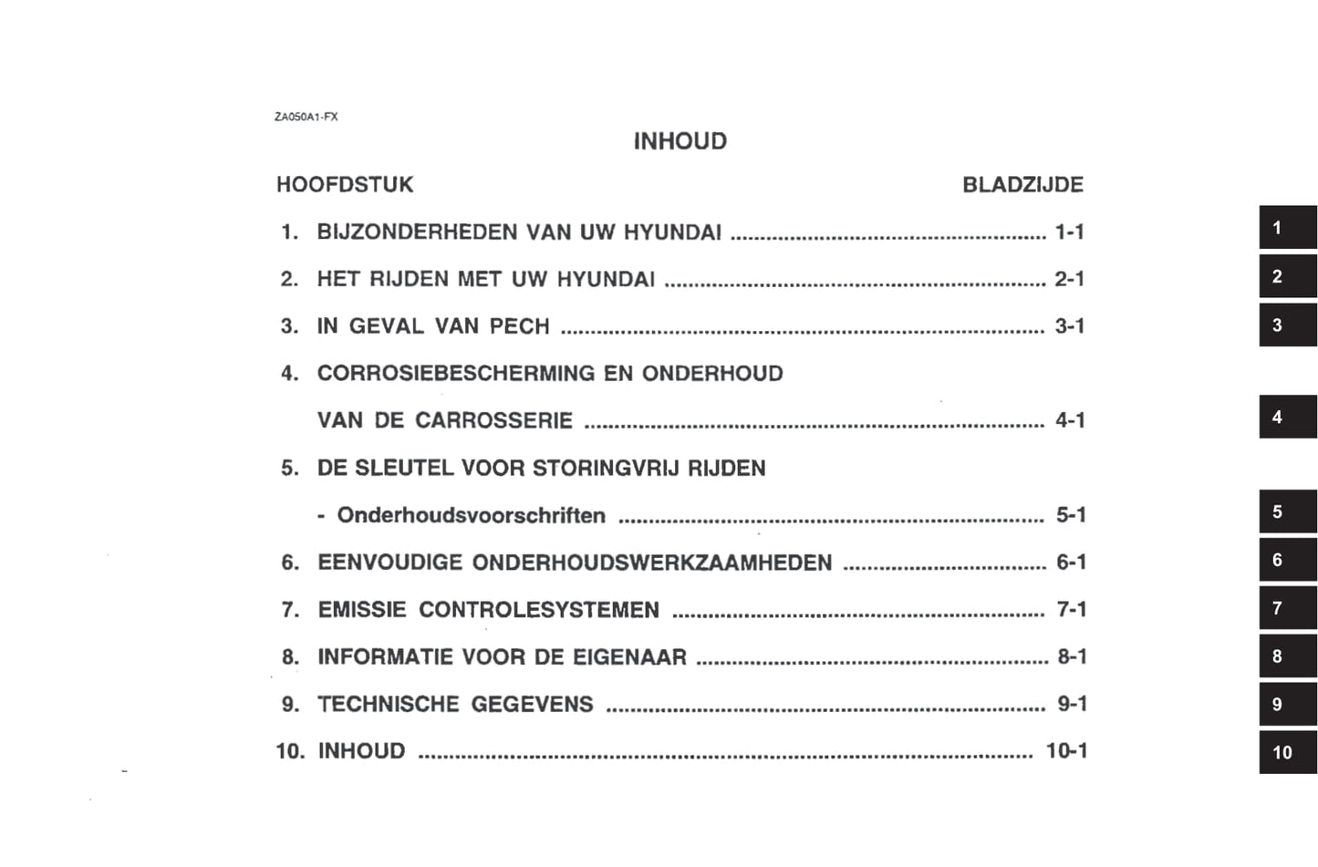 2001-2002 Hyundai Sonata Gebruikershandleiding | Nederlands