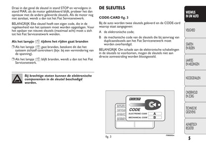 2012-2013 Fiat Ducato Owner's Manual | Dutch