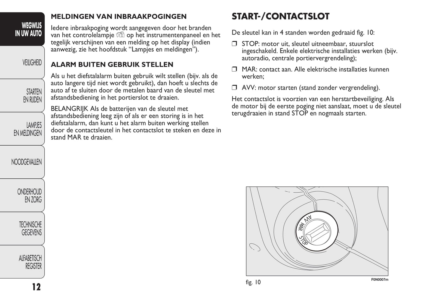 2012-2013 Fiat Ducato Owner's Manual | Dutch