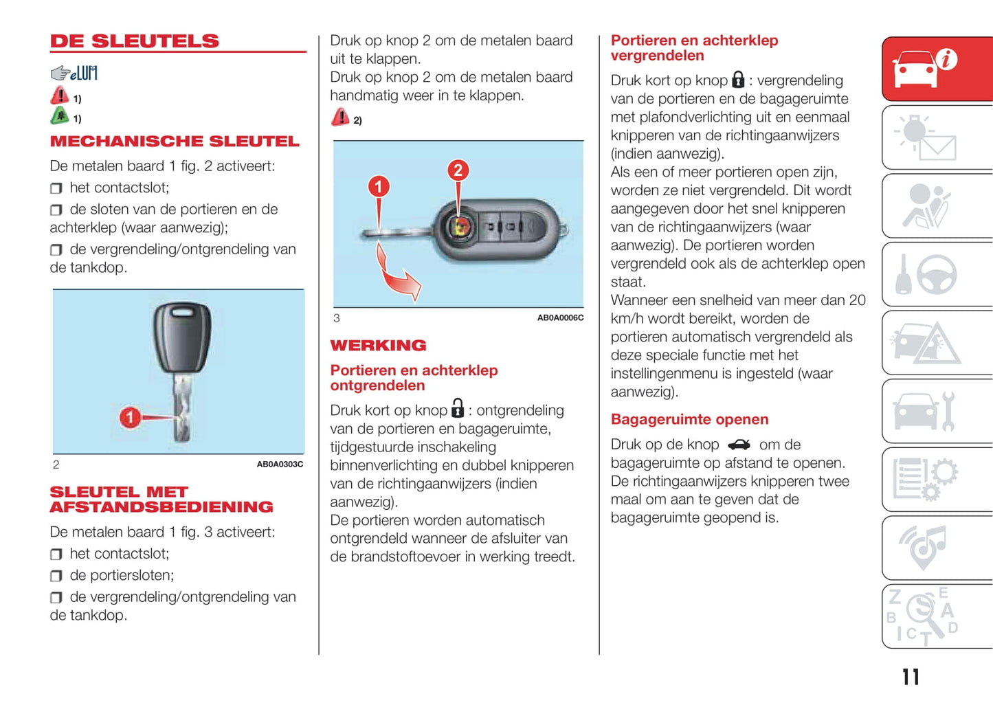 2016-2022 Abarth 595 Owner's Manual | Dutch