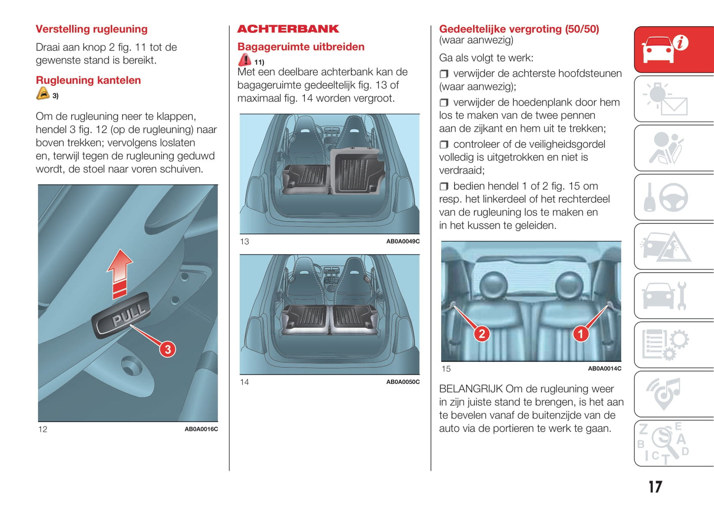 2016-2022 Abarth 595 Owner's Manual | Dutch