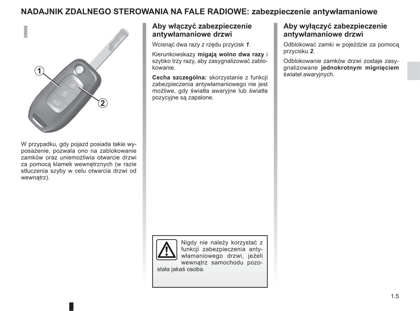 2018-2019 Renault Kadjar Owner's Manual | Polish