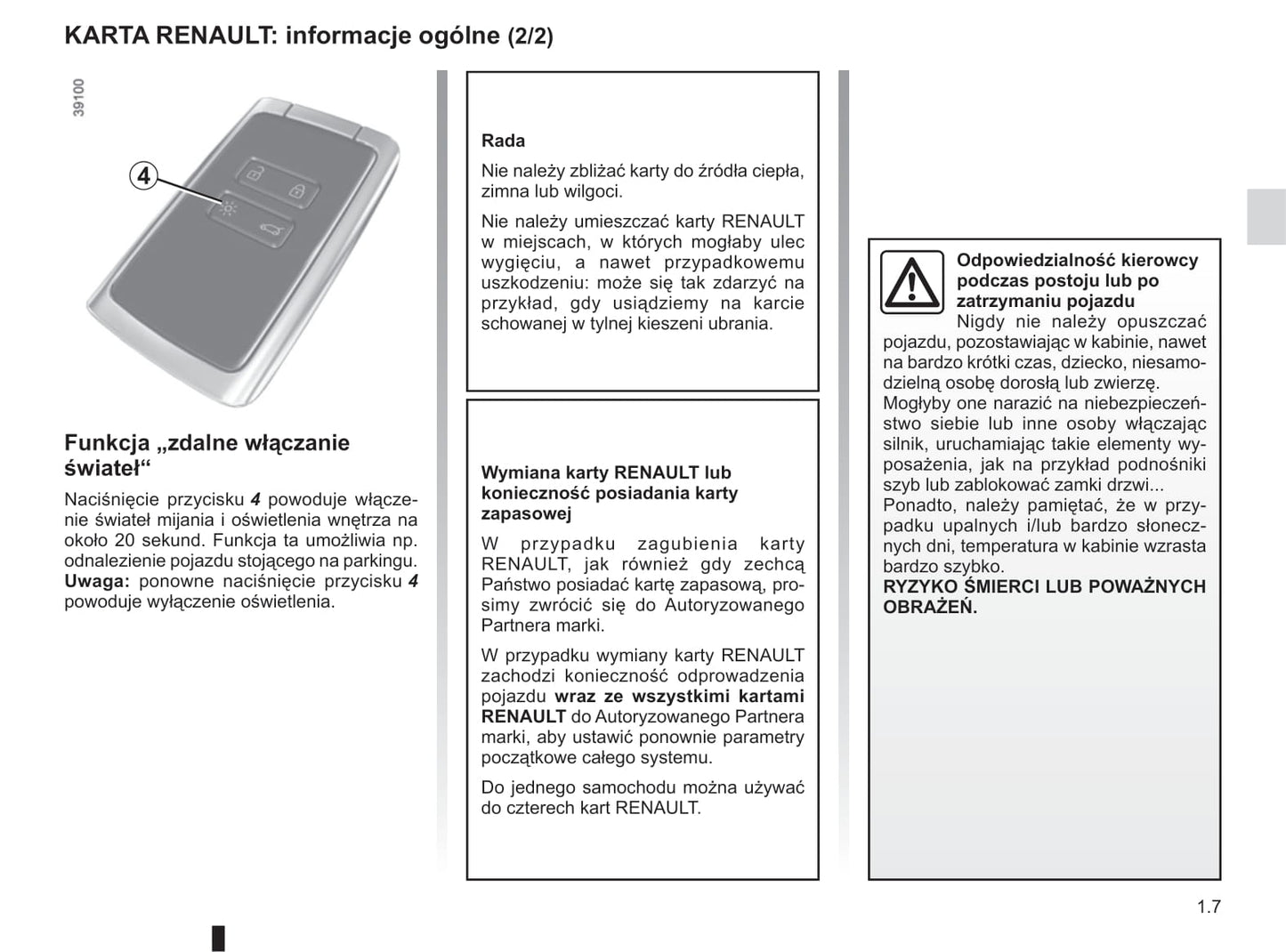 2018-2019 Renault Kadjar Owner's Manual | Polish