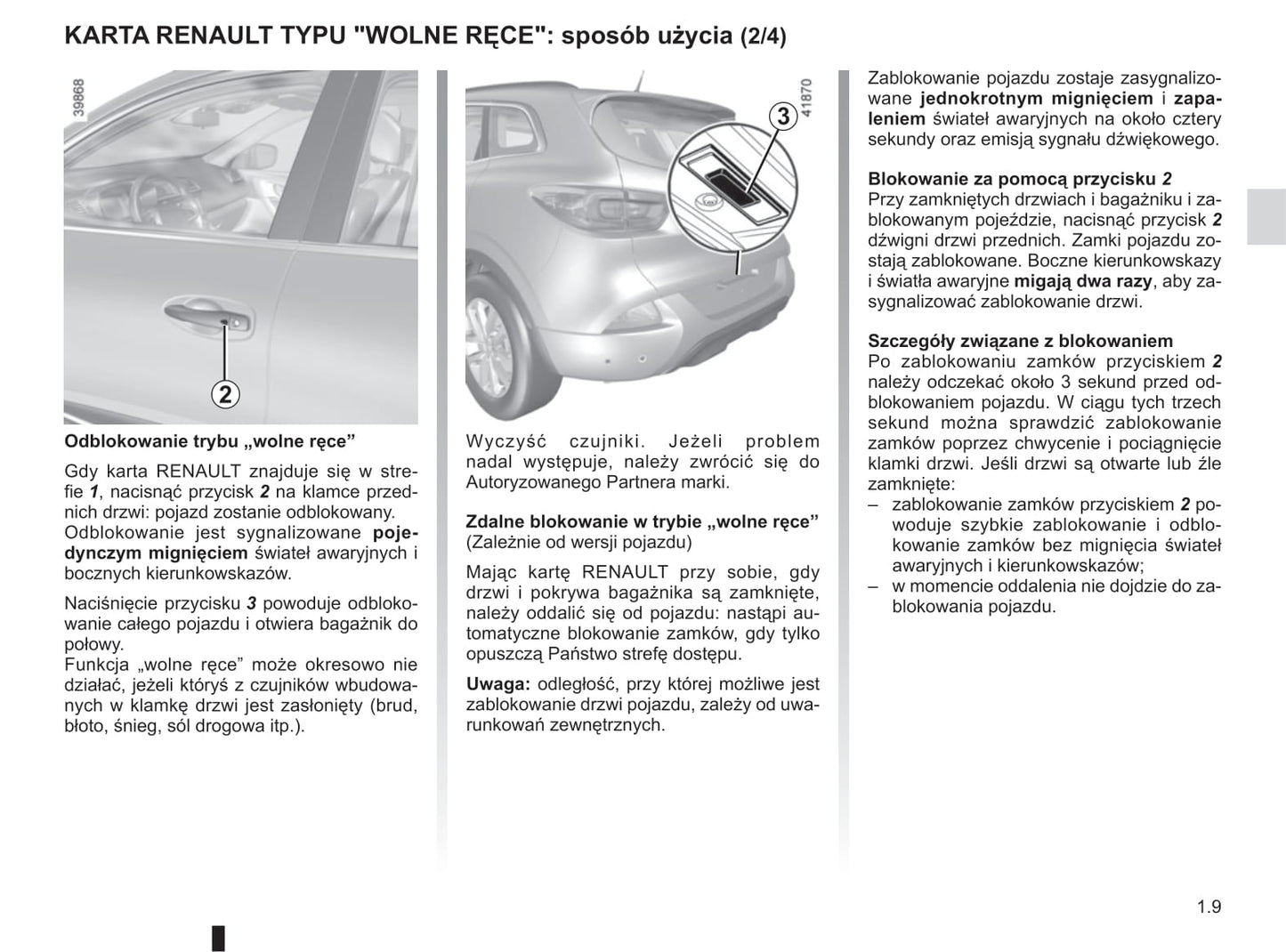 2018-2019 Renault Kadjar Owner's Manual | Polish