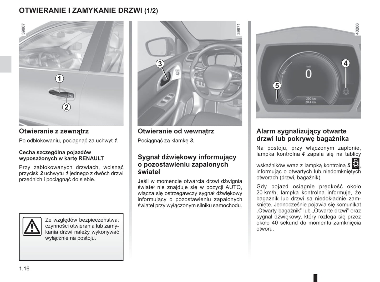 2018-2019 Renault Kadjar Owner's Manual | Polish