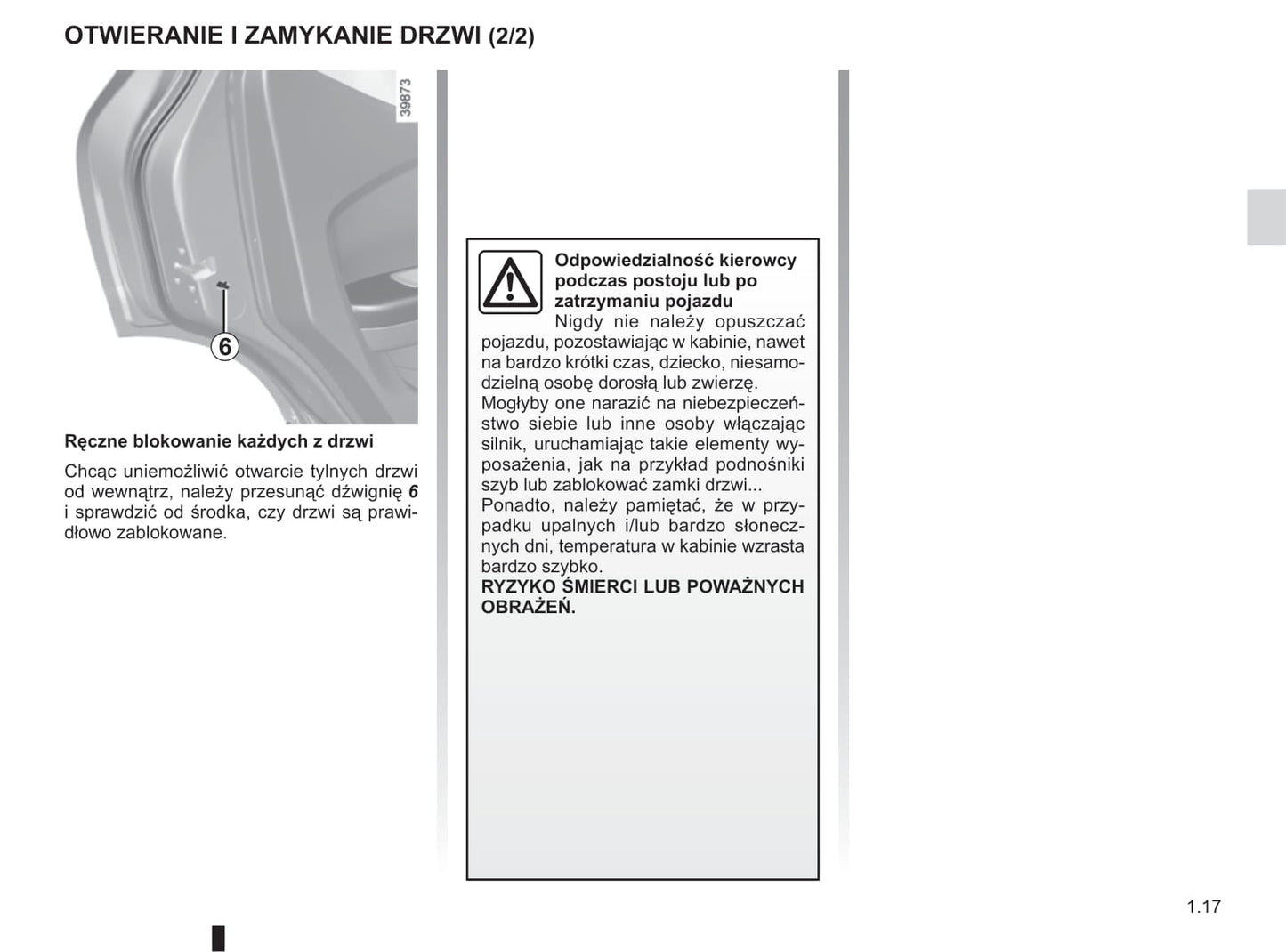 2018-2019 Renault Kadjar Owner's Manual | Polish