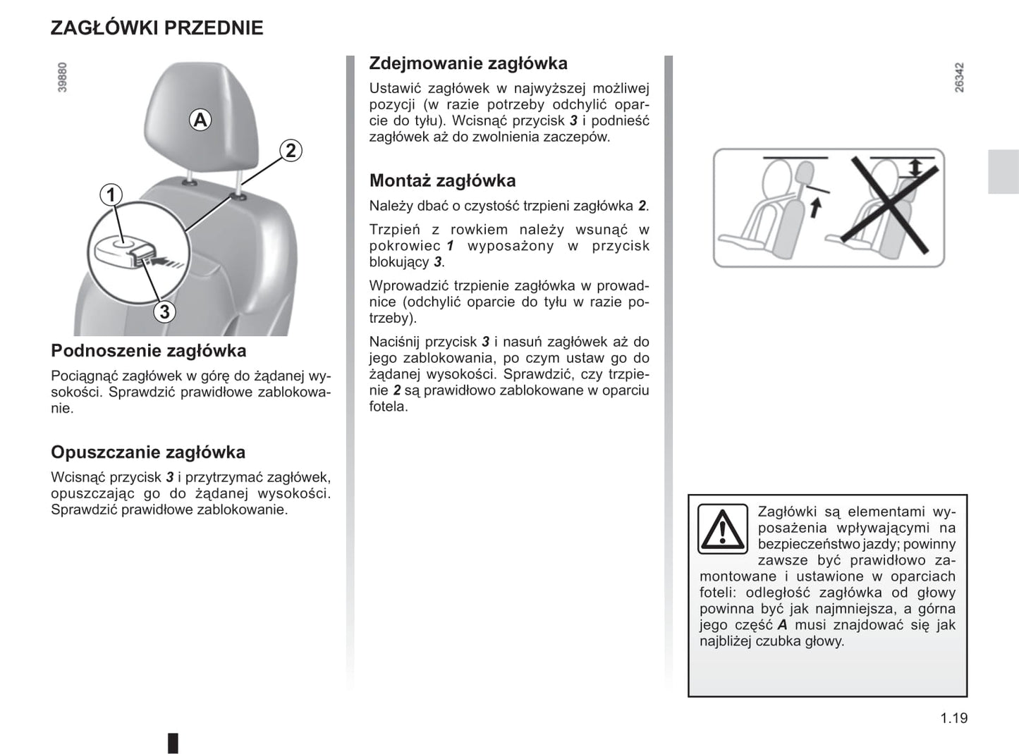 2018-2019 Renault Kadjar Owner's Manual | Polish