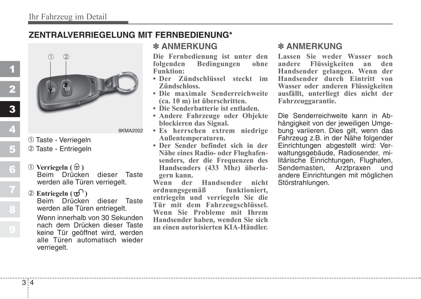 2008-2009 Kia Sportage Bedienungsanleitung | Deutsch