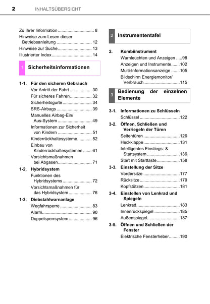 2016-2017 Toyota Auris Hybrid Owner's Manual | German