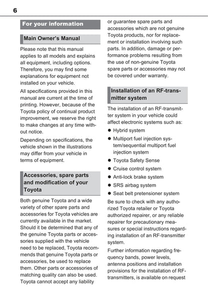 2020-2021 Toyota RAV4 Plug-in Hybrid Owner's Manual | English