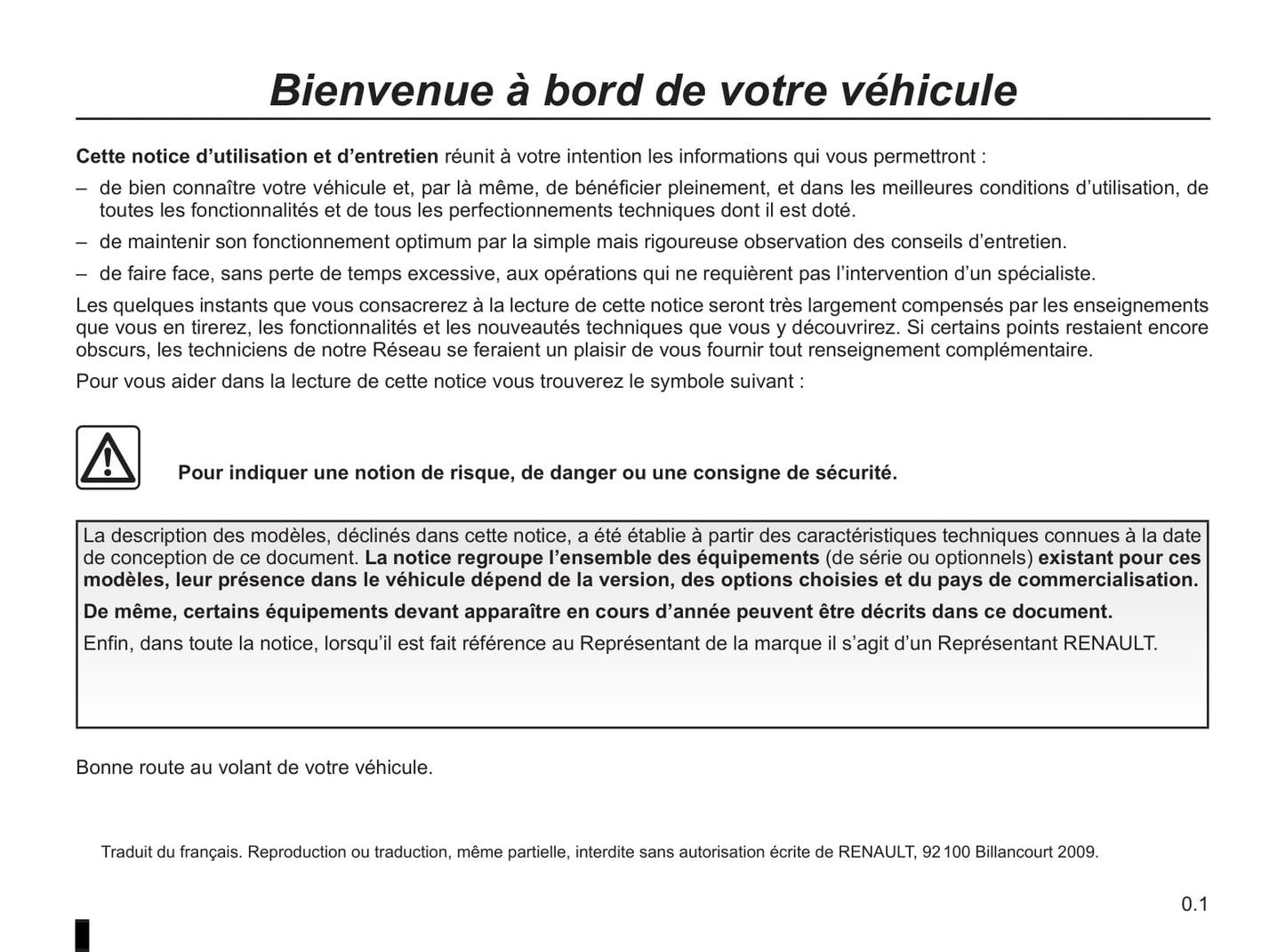 2009-2010 Renault Vel Satis Owner's Manual | French