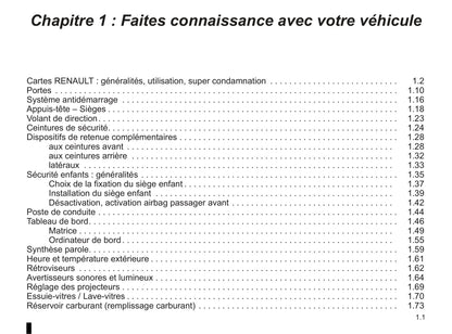 2009-2010 Renault Vel Satis Owner's Manual | French