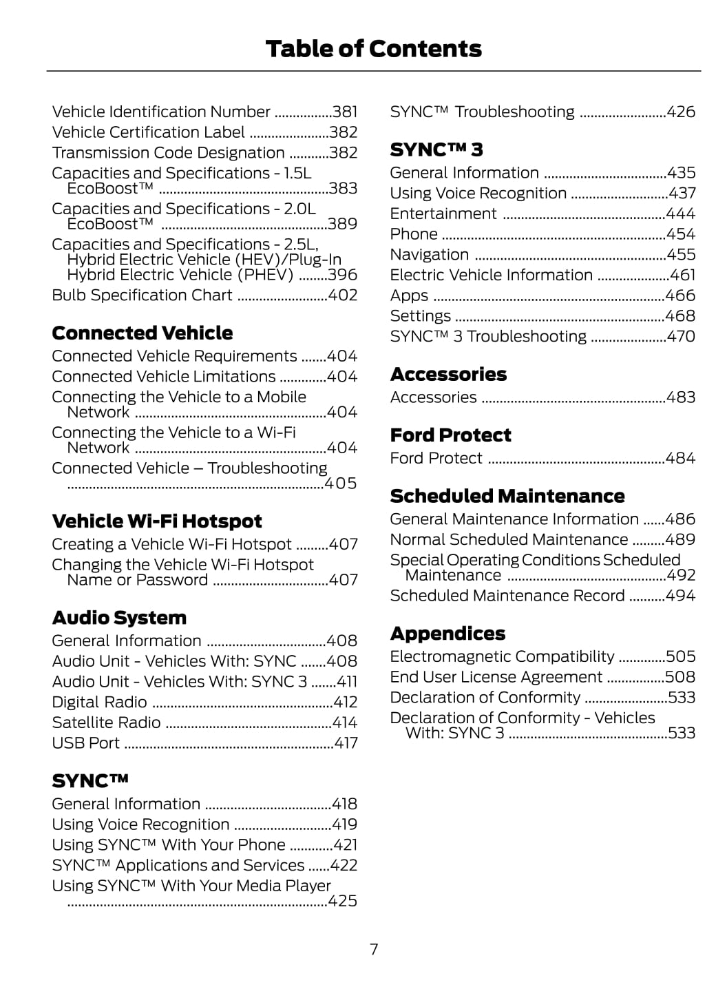 2020 Ford Escape Bedienungsanleitung | Englisch