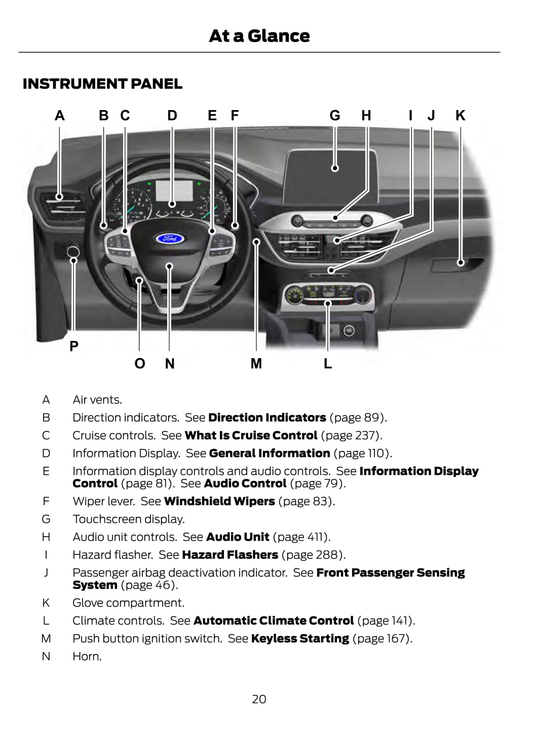 2020 Ford Escape Bedienungsanleitung | Englisch