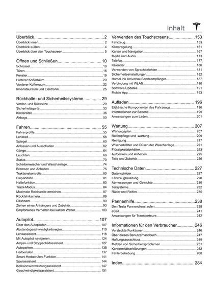 2020 Tesla Model 3 Owner's Manual | German