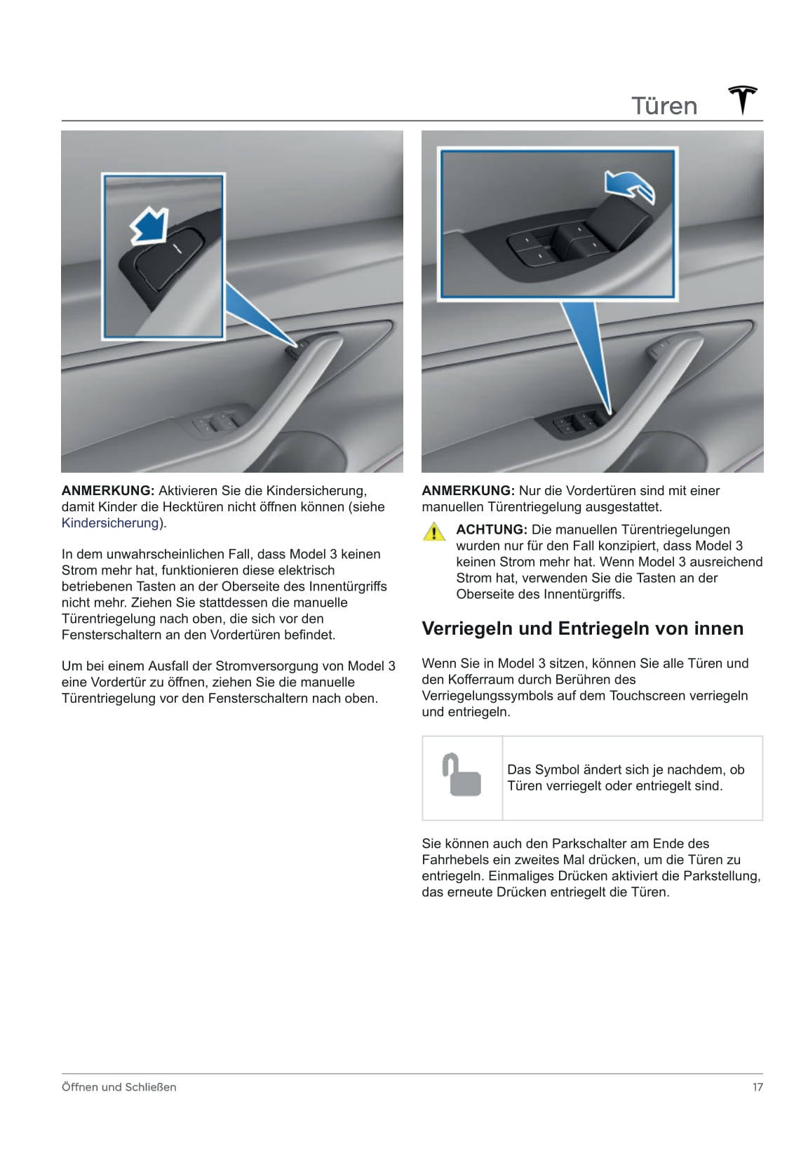 2020 Tesla Model 3 Owner's Manual | German