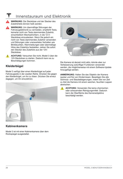 2020 Tesla Model 3 Owner's Manual | German