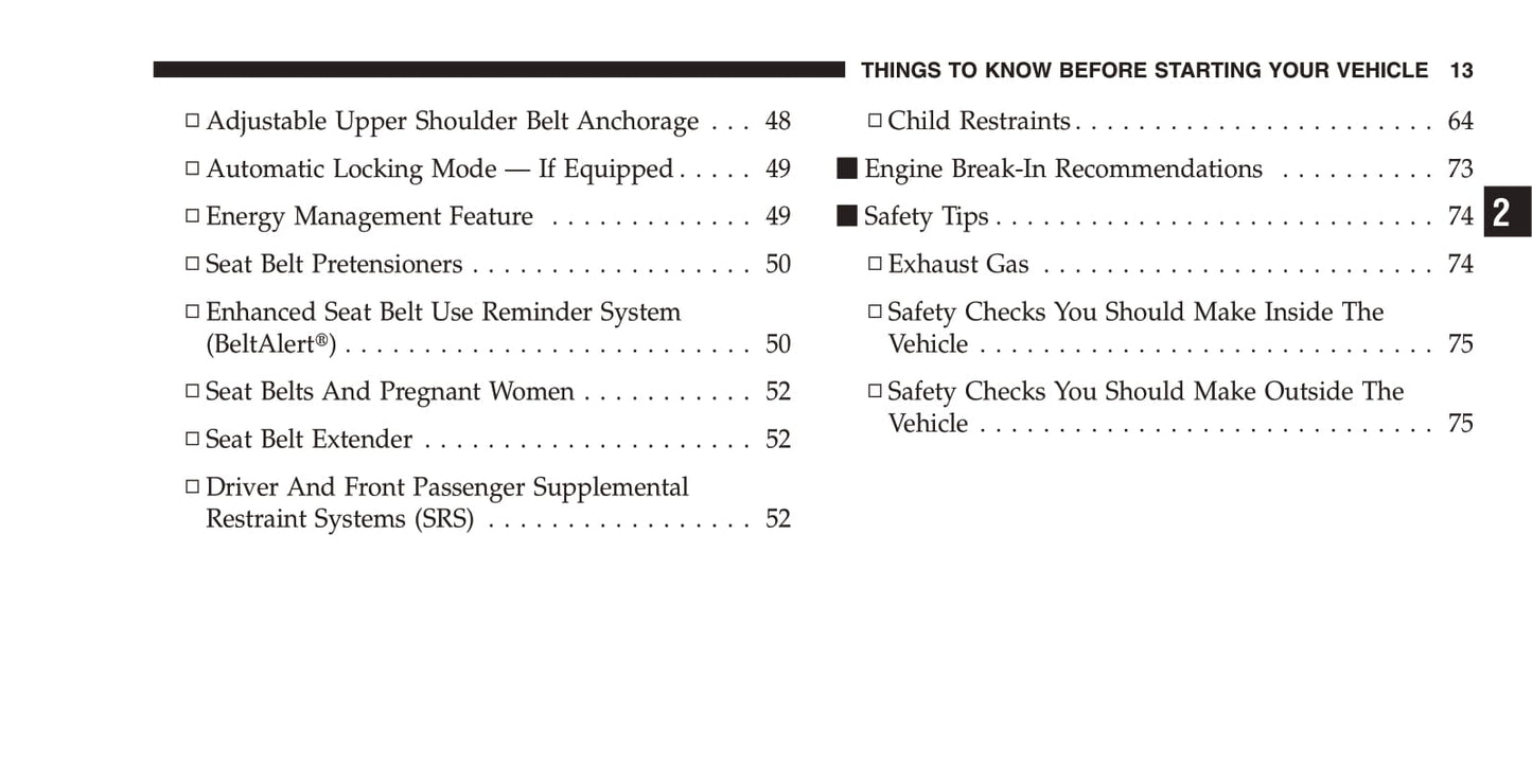 2009 Jeep Commander Owner's Manual | English