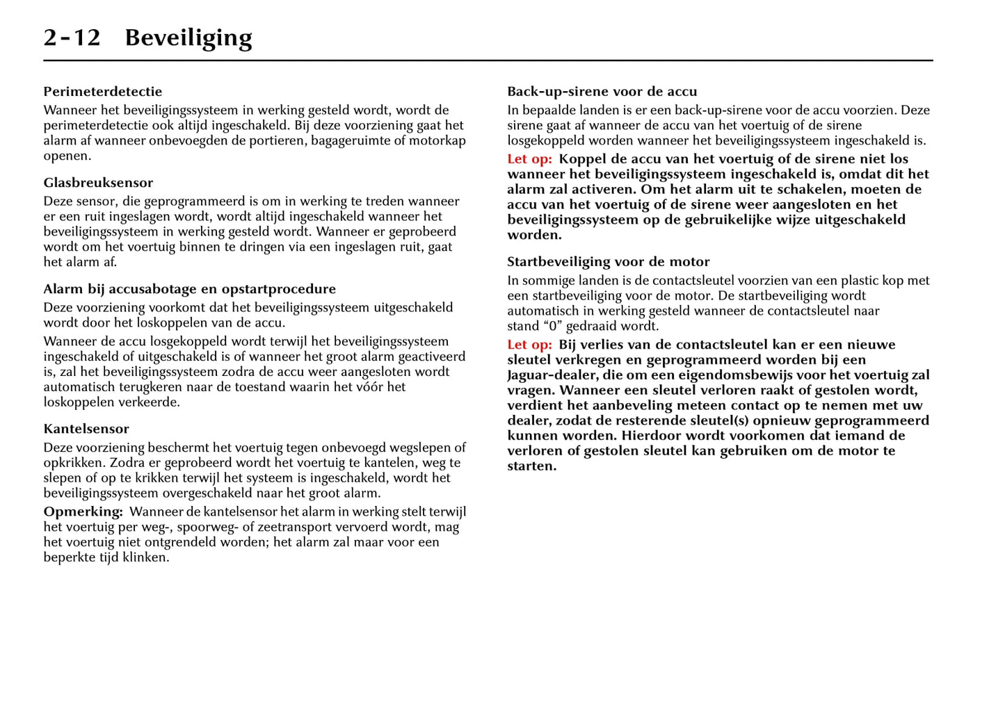 2001-2002 Jaguar XK Gebruikershandleiding | Nederlands