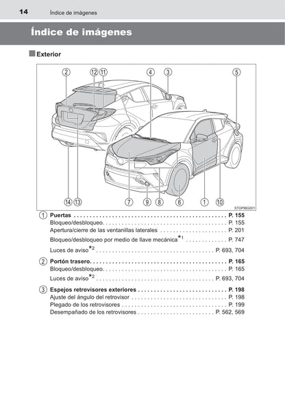 2016-2018 Toyota C-HR Owner's Manual | Spanish