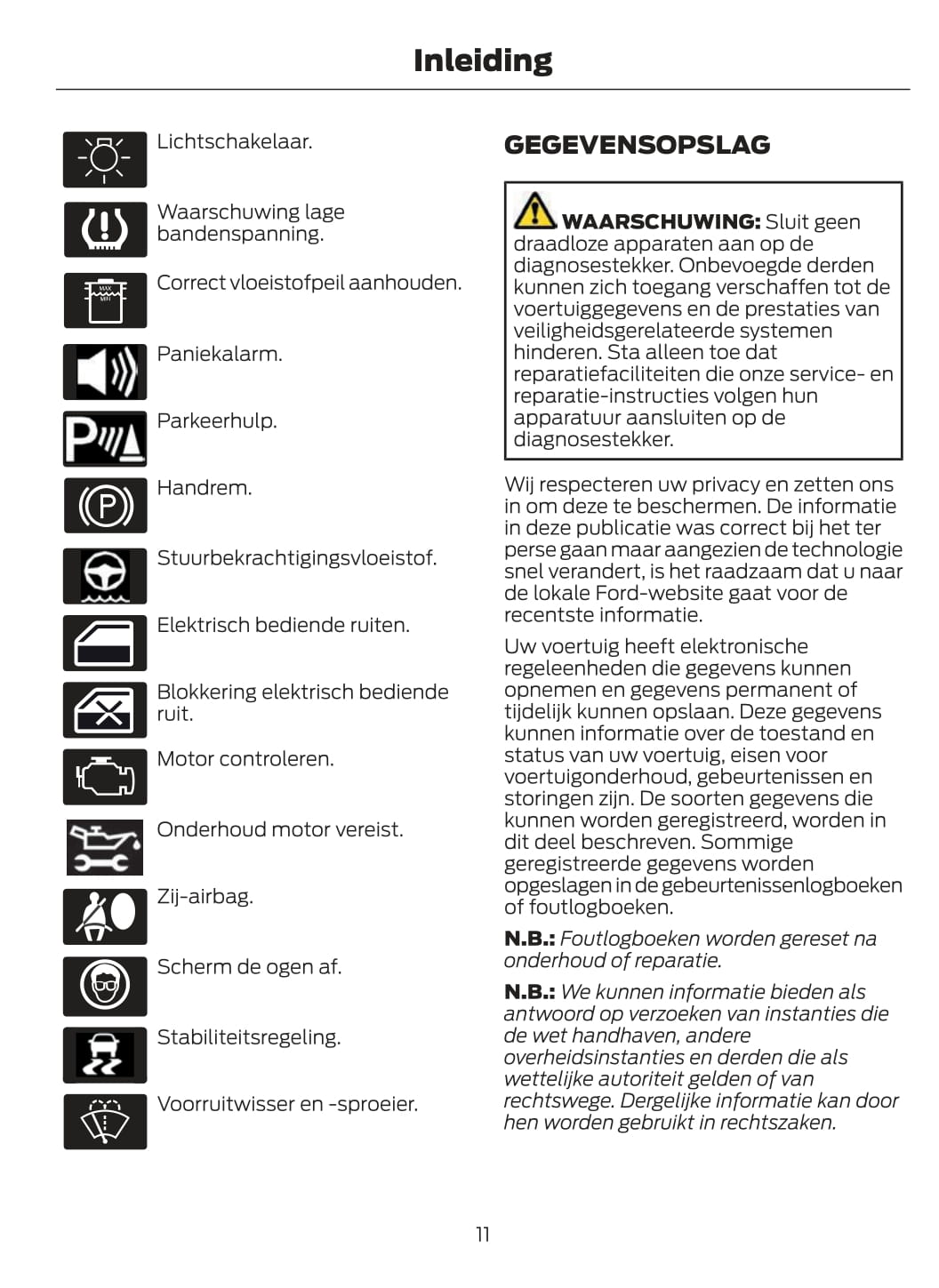 2020 Ford Transit Owner's Manual | Dutch