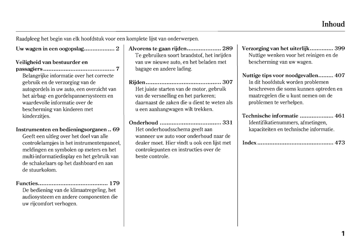 2006-2007 Honda Civic Gebruikershandleiding | Nederlands