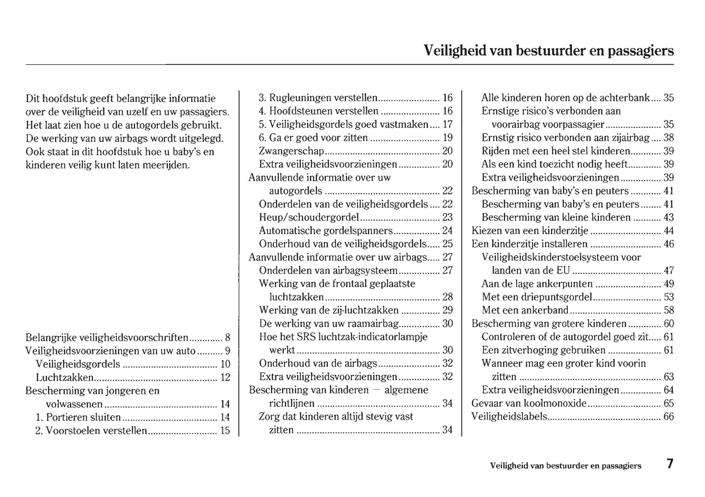 2006-2007 Honda Civic Gebruikershandleiding | Nederlands