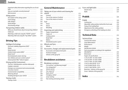 2009-2010 Skoda Roomster Owner's Manual | English