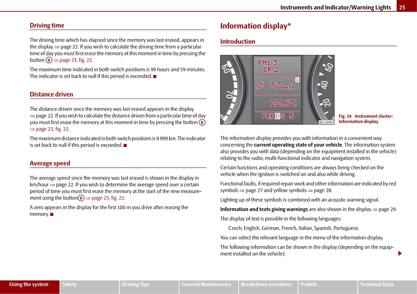 2009-2010 Skoda Roomster Owner's Manual | English