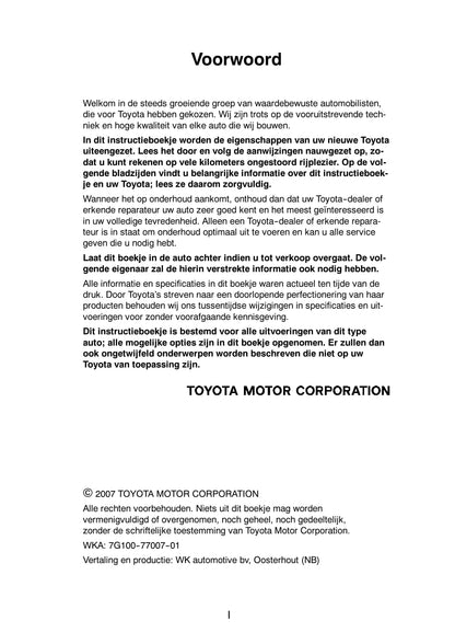 2007-2008 Toyota RAV4 Owner's Manual | Dutch