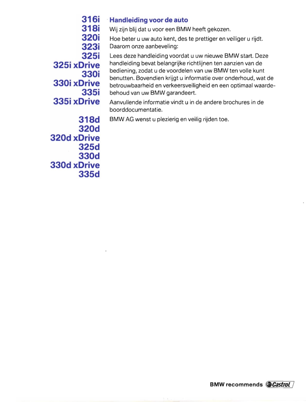 2008-2009 BMW 3 Series Gebruikershandleiding | Nederlands