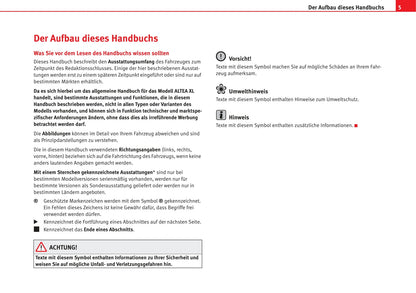 2008-2009 Seat Altea XL Owner's Manual | German