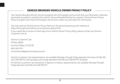 Genesis G80 Navigation System Bedienungsanleitung 2018