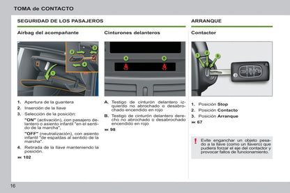 2011-2014 Peugeot 207 CC Bedienungsanleitung | Spanisch