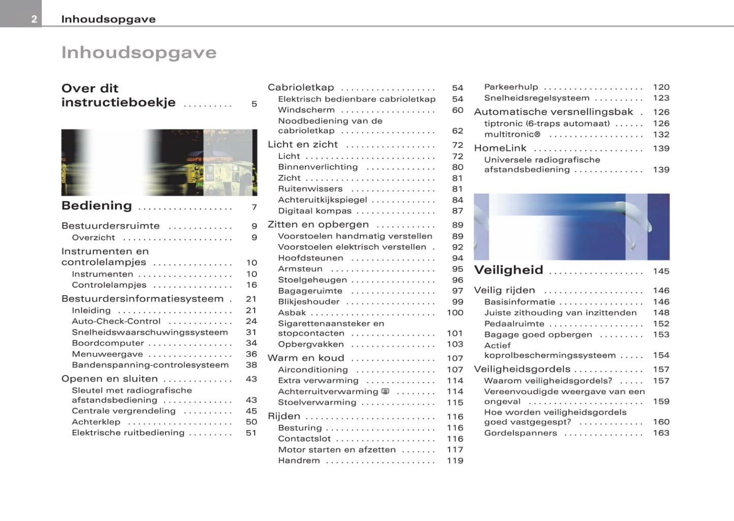 2005-2008 Audi A4 Cabriolet Owner's Manual | Dutch