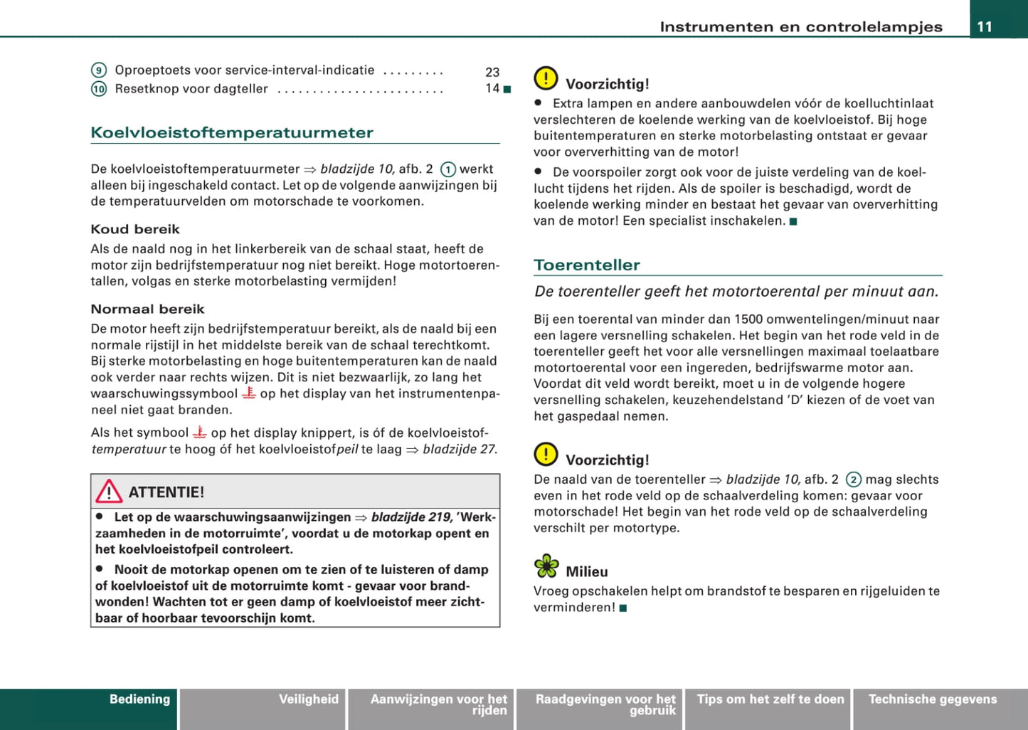 2005-2008 Audi A4 Cabriolet Owner's Manual | Dutch