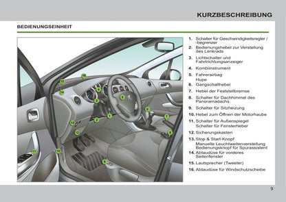 2012-2013 Peugeot 308 Manuel du propriétaire | Allemand