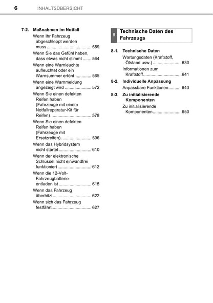 2019-2020 Toyota Camry Hybrid Owner's Manual | German