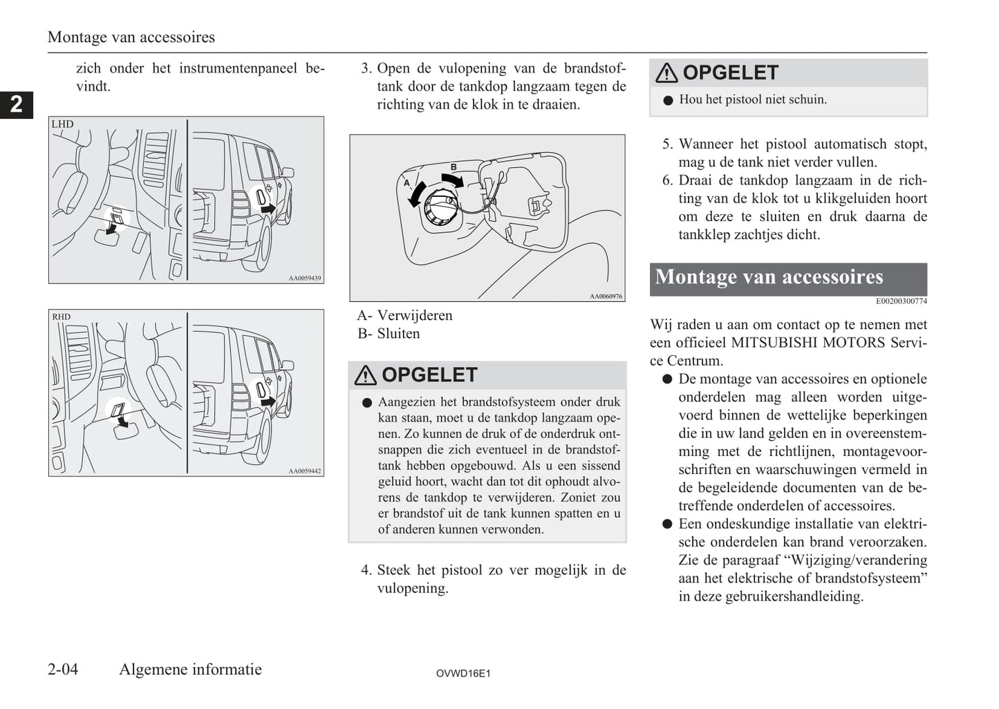 2006-2012 Mitsubishi Pajero Owner's Manual | Dutch