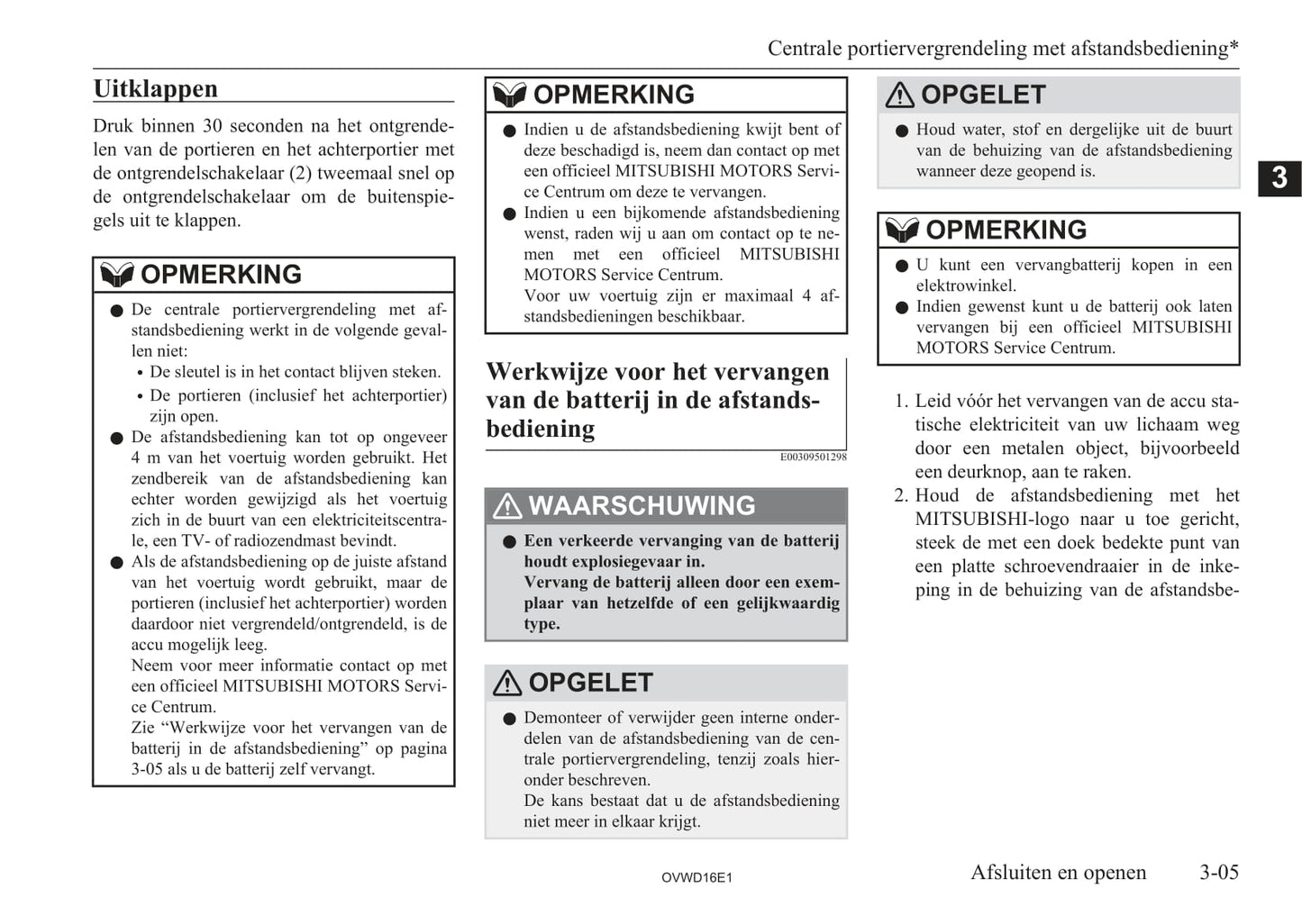 2006-2012 Mitsubishi Pajero Owner's Manual | Dutch