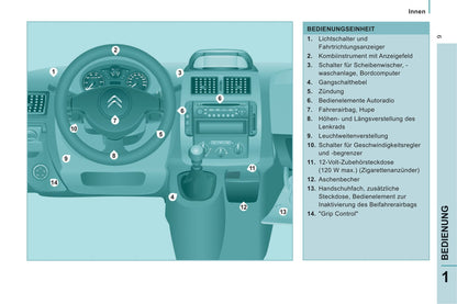 2012-2013 Citroën Jumpy Atlante Bedienungsanleitung | Deutsch