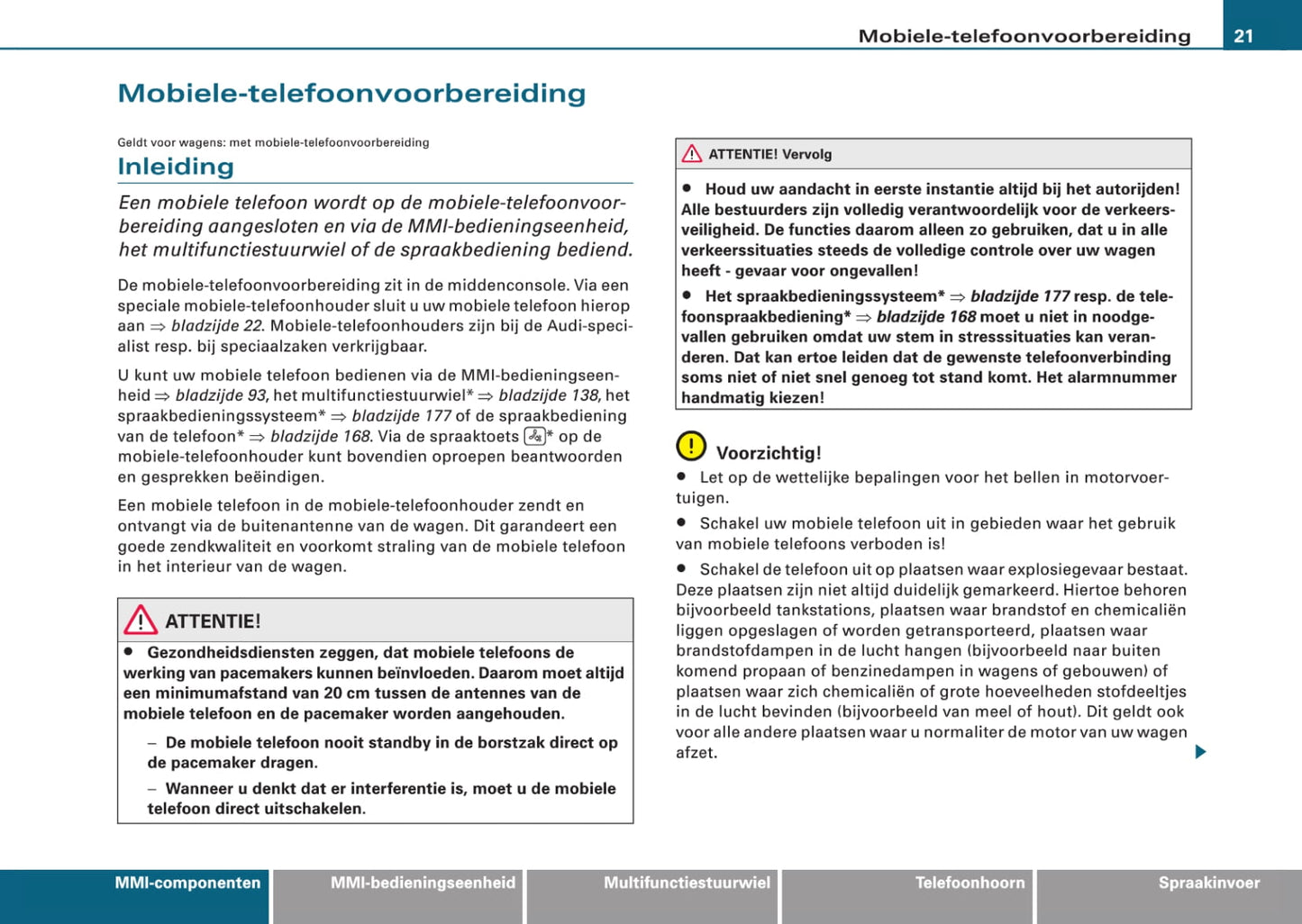 Audi Infotainment MMI Handleiding 2008