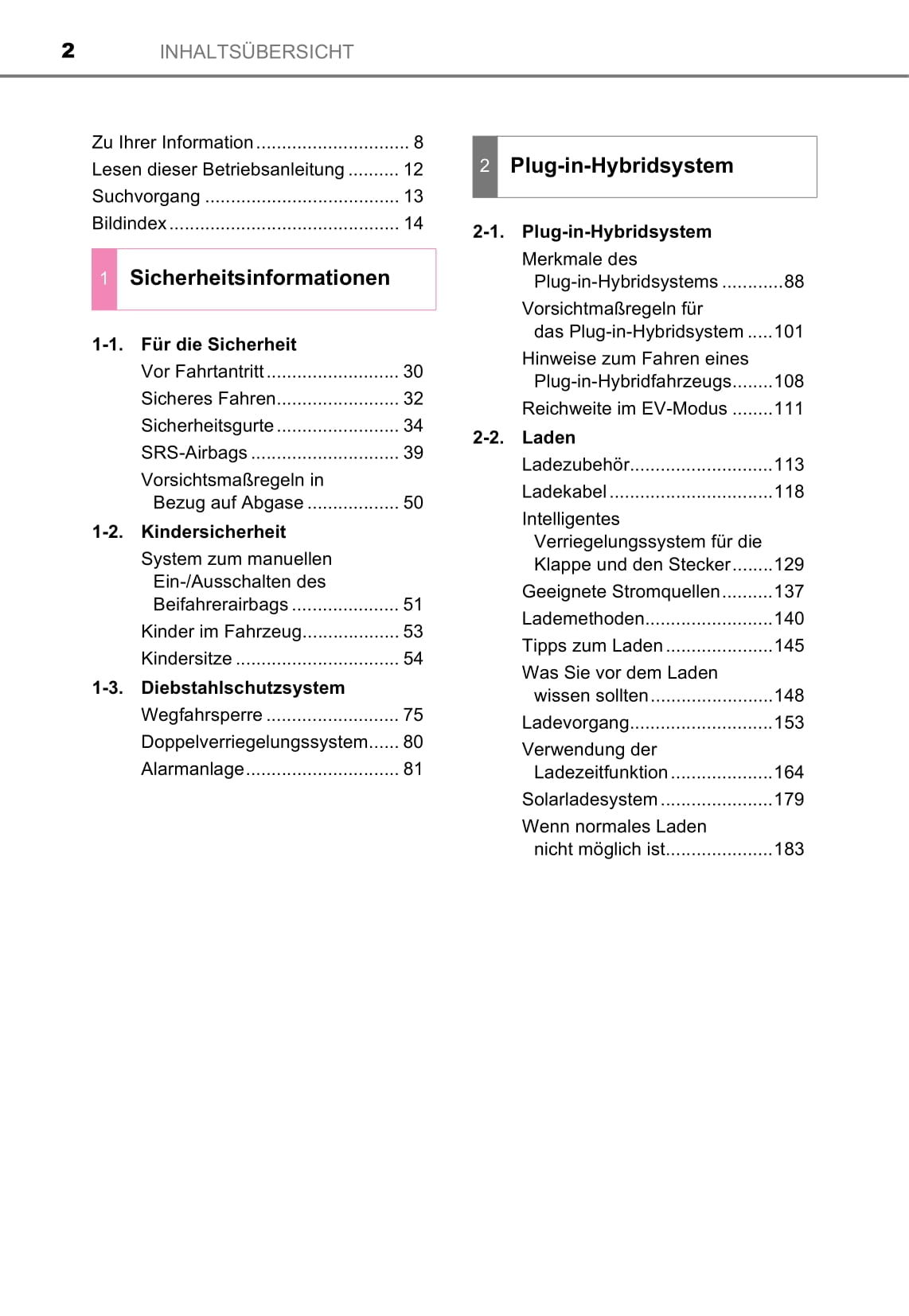 2016-2017 Toyota Prius Plug-in Hybrid Owner's Manual | German