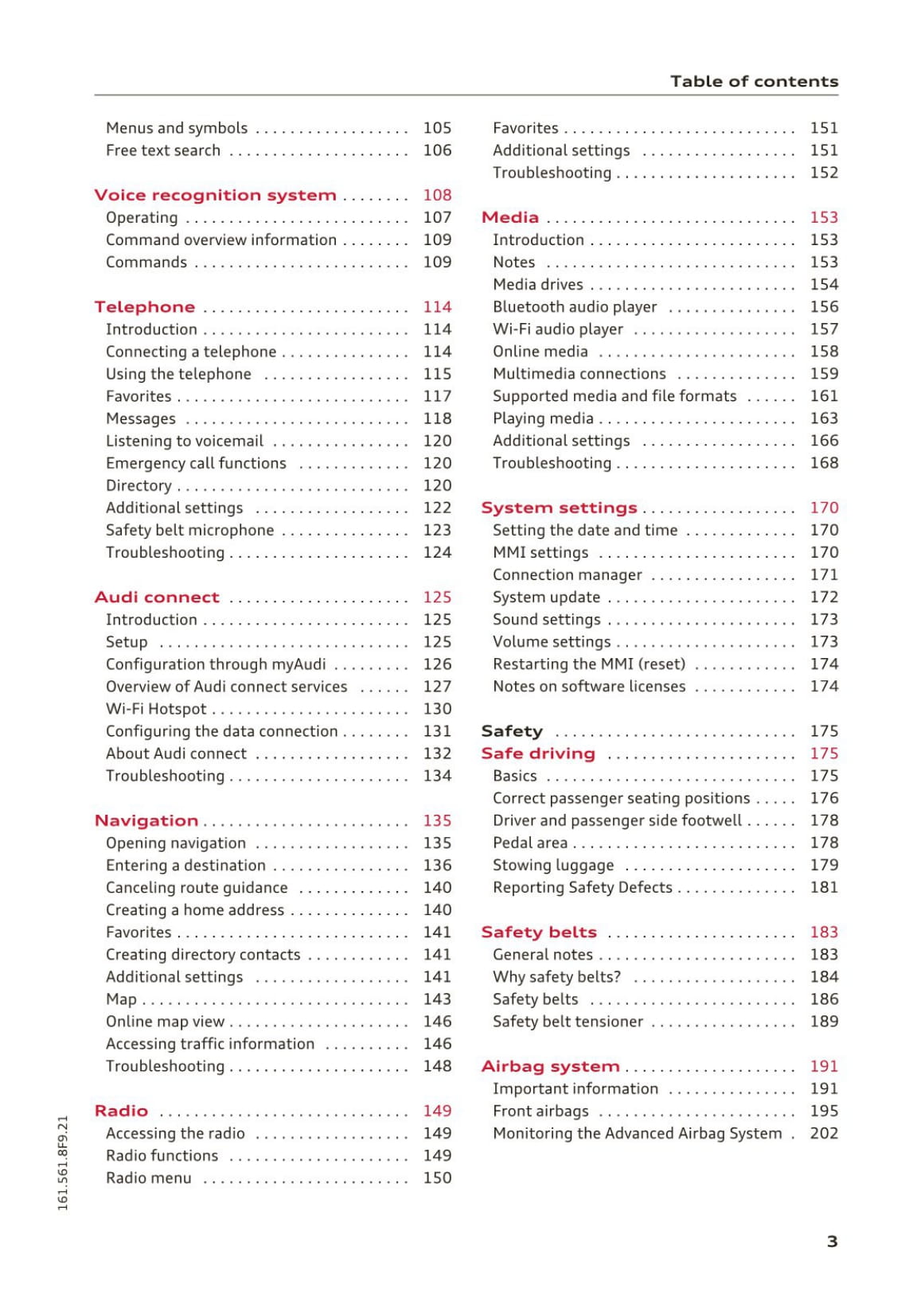 2015-2017 Audi TT Roadster Owner's Manual | English