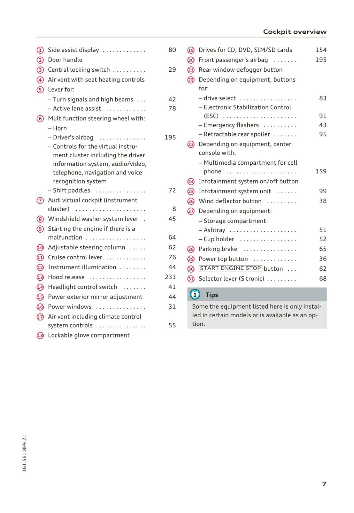 2015-2017 Audi TT Roadster Owner's Manual | English